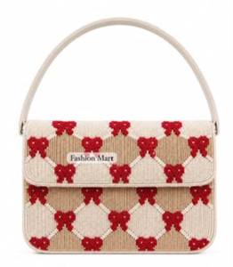Sac à bandoulière perlé à motif zèbre noir et blanc, sac de soirée à rabat fait à la main - Product Image 6