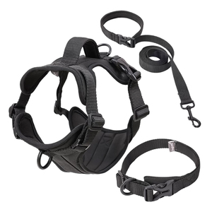 Arnés para Perro Antitirones al por Mayor, Conjunto Ajustable y Transpirable con Correa, Collar y Asa Reflectante, OEM para Perros Pequeños y Medianos - Product Image 1