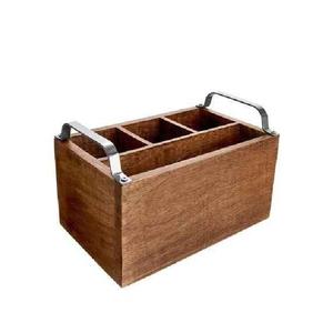 Caja de Cubiertos de Madera Duradera de Estilo Americano Hecha a Mano, de Alta Venta, para Bodas, Cenas y Cocina, con Múltiples Compartimentos - Product Image 2