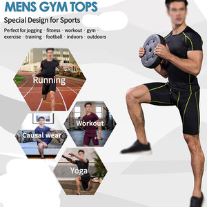 T-shirt de compression pour homme Cool Dry, absorption de la transpiration, entraînement, gym, avec taille personnalisée, léger, doux pour la peau - Product Image 6