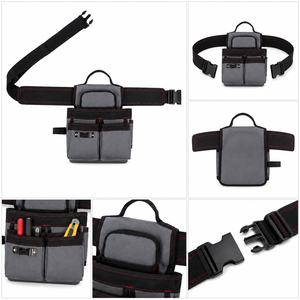 Large Size Customizable Genuine Leather <b>Tool</b> <b>Bag</b> Multi Pocket Waist Belt Organizer Heavy Duty Work Pouch for industrial & DIY - Product Image 2
