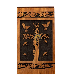 Handcrafted bird life <b>tree</b> urn & Natural Wood Cremation Urn Blue Epoxy Ashes Box Artistic Funeral Memorial Keepsake by AYAANS - Product Image 2