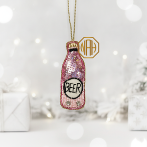 Beaded Bottle Shape Hanging Ornament Handmade <b>Christmas</b> <b>Tree</b> Decoration Fizz Design Festival Charm - Product Image 2