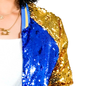 Women Poodle <b>Sequins</b> Cropped <b>Jacket</b> Sparkling Embellished Short <b>Jacket</b> Stylish Casual Party Outerwear Fashion Layering - Product Image 4