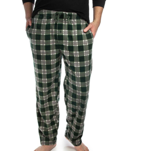 Pantalones de Pijama Personalizados para Hombre, de Felpa, a Cuadros, Rojos, de Franela Técnica - Product Image 2