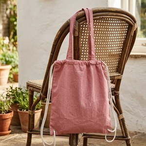 Canvas Recycled Cotton Tote <b>Backpack</b> Bag | Convertible Shoulder <b>Backpack</b> Design | Daily Reusable Carry Utility Bag for Travel - Product Image 4