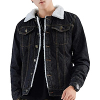 Vente en gros Nouvelle mode 2026 Veste en jean décontractée noire unie en coton délavé pour hommes, Vestes en jean personnalisées pour hommes et femmes
