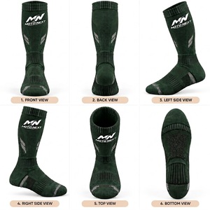 Chaussettes de motocross de dernière génération, design personnalisé, impression de logo, chaussettes de sport mi-hautes, respirantes, 100% Spandex. - Product Image 2