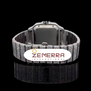 Fully Iced Out VVS Moissanite Diamond <b>Watch</b> Luxury Hip Hop Automatic Movement Stainless Steel <b>Watch</b> Handset Micro Pave Diamonds - Product Image 4