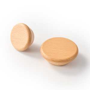 Perillas Redondas de Madera Maciza para Muebles, Nogal, Roble, Arce, Palisandro, Cerezo, 4 Tamaños, Artesanía Natural - Product Image 6