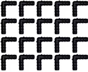 Eco Friendly Black PP Drip Elbow Irrigation Fittings <b>Quick</b> <b>Connector</b> Smooth Flow Change JIVANDHARA IRRIGATION Modern - Product Image 1