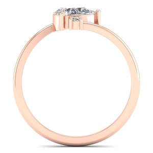 Anillo Solitario REYES Elegante de Plata de Ley 925 con Corte de Pera y Moissanita de 0.77 Quilates, Joyería Fina Personalizada OEM ODM para Mujer - Product Image 4