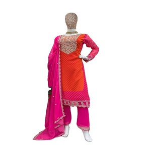 Latest Designer Chinon Silk Sequence Mirror Work <b>Kurti</b> Set by FabZone - Product Image 1