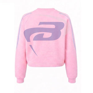 Sudadera Corta Rosa y Azul de la Hermandad Jack And Jill Of America con Diseño de Bordado y Ribete, Ropa Universitaria - Product Image 3