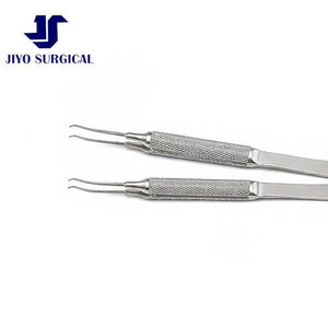 Pinces microchirurgicales Colibri 4 1/8 po avec dents délicates de 0,12 mm 1x2, configuration de pointe à 45 degrés et poignée à prise ronde - Product Image 1