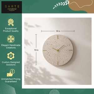 Meilleure horloge murale en marbre de luxe faite à la main, de style antique et moderne, ronde, épaisseur 25 mm, avec aiguilles, pour salon et décoration intérieure - Product Image 2