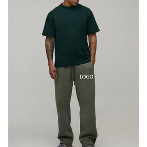 Vêtements de sport modestes pour hommes, pantalon de jogging en coton biologique 500GSM, extensible, avec panneaux latéraux élastiques, pour entraînement, fitness et yoga - Product Image 4