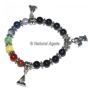 Bracelet de yoga en pierres chakras naturelles – Bijoux de guérison et de méditation en pierres précieuses - Product Image 4