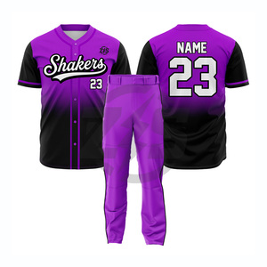 ชุดยูนิฟอร์มเบสบอล Zersia International Shakers สีชมพู-ดำ พิมพ์ลายแบบ Sublimation Transfer สำหรับผู้ใหญ่ แบบ Unisex ผ้าโพลีเอสเตอร์ระบายอากาศได้ดี - Product Image 4