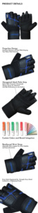 Dorsal Construction <b>Weight</b> Lifting <b>Gloves</b> Heavy Duty Gym <b>Gloves</b> for Fitness & Strength <b>Training</b> - Product Image 4