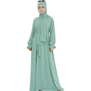 Nuevo Modelo de Vestido Abaya Musulmán Modesto para Mujer, Tela de Chifón Vintage, Manga Larga, Largo hasta el Tobillo, Precio Razonable - Product Image 6