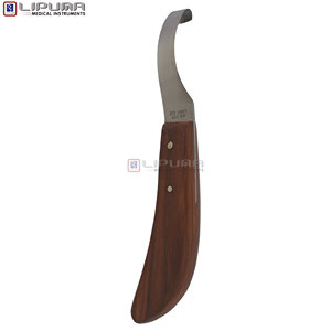 Couteau à sabots manuel LIPUMA 22,5 cm, équipement de fermeur OEM, manche en bois, entretien des sabots de cheval, utilisation vétérinaire pour le bétail - Product Image 4