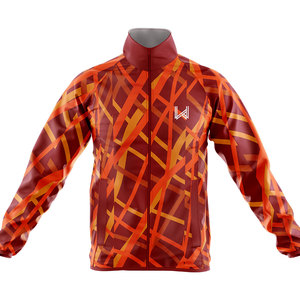 Survêtement personnalisé zippé en nylon pour homme, veste de sport sublimée, coupe-vent pour la course, l'entraînement et la gym - Product Image 1