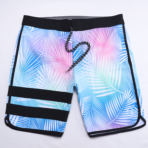 Short de bain pour homme à imprimé floral, séchage rapide, en polyester par sublimation, décontracté, taille mi-haute avec cordon de serrage, longueur courte - Product Image 3