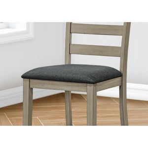 Juego de 2 sillas de comedor de 44 pulgadas de altura, lado tapizado de estilo transitorio para cocina y comedor - Product Image 2