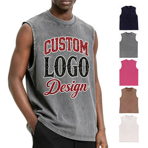 VITHAS INDUSTRY <b>Men's</b> Sleeveless Tank Top Crew Neck Casual Cotton <b>Vest</b> Breathable Quick Dry 180g Knitted - Product Image 1