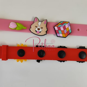 Petkaa Custom PVC Waterproof <strong>Collar</strong> Colorful with Cute <strong>Dog</strong> <strong>Collar</strong> <strong>Charms</strong> Adjustable Metal Buckle Designer Wholesale High Quality - Product Image 2