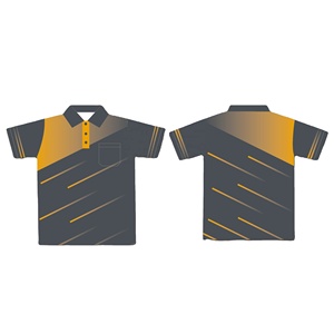 เสื้อโปโลลายทางธุรกิจของผู้ชายเสื้อฟุตบอลเสื้อโปโลลายทางพิมพ์โลโก้ - Product Image 1