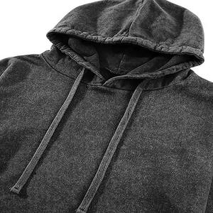 Sweat-shirt à capuche court pour femme, qualité supérieure, délavage acide, ourlet brut, 100% coton molletonné, léger et respirant, pour fitness et gym - Product Image 4