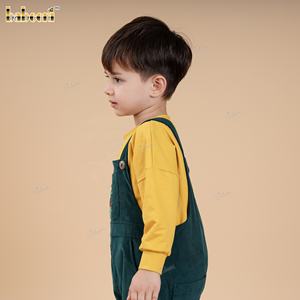 BC1422 Mono de pana con diseño de pato, sin mangas, para bebé, ODM/OEM, certificado OEKO-TEX, conjunto de ropa informal al por mayor para niño, con estampado de animales, para otoño - Product Image 2