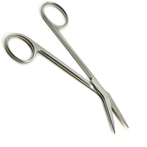 กรรไกรตัดเยื่อชันสีดำคม/โค้ง สำหรับผ่าตัดเยื่อแก้มและเยื่อหุ้มดวงตา ชุดเครื่องมือผ่าตัด - Product Image 1