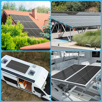 Panneaux d'énergie solaire à haute efficacité Module PV Stock US Verre rigide Silicium monocristallin 350W Panneau Pv Entrepôt EU US