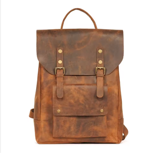 HeritageCraft genuine leather <b>backpack</b> handmade vintage durable spacious laptop travel bag premium quality stylish unisex everyd - Product Image 1