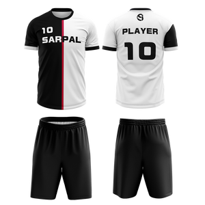 Maillots de football personnalisés à manches courtes, impression numérique, séchage rapide, antibactériens, ensemble uniforme avec logo frontal pour hommes - Product Image 2