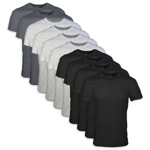Hot Selling Custom Color T-Shirt High Quality Short Sleeve Crew with Front Logo Knitted <b>Fabric</b> Garment Dyed Technique - Product Image 1