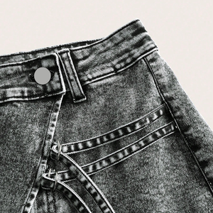 Shorts de Mezclilla Formales para Mujer, Transpirables, de Alta Calidad, Corte Regular, Cintura Media, Estilo Y2K, con Bolsillos Cargo - Product Image 2