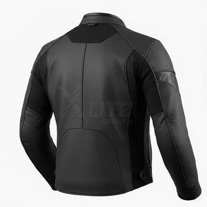 Chaqueta de Motociclista Impermeable y Cortavientos de Moda para Hombre, Cuero Genuino Resistente, Puños y Cintura Ajustables, Uso Diario - Product Image 2