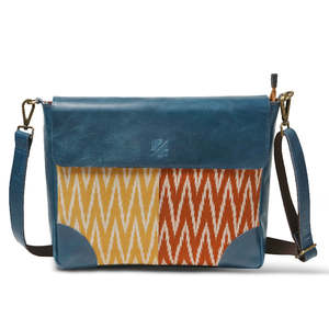 Sac bandoulière en cuir véritable à rabat motifé, sacoche pour ordinateur portable, grande capacité, léger, pour les voyages et l'usage quotidien - Product Image 1