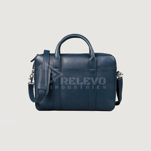 Sac pour ordinateur portable en cuir véritable avec logo personnalisé, faible MOQ, marque privée, mallette de bureau de luxe 15,6 pouces, vente en gros, sac messager de bureau - Product Image 1