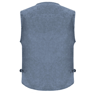 Gilet d'été léger en Denim pour hommes, veste sans manches en tissu de coton fin, gilet respirant, décontracté et à la mode pour tenue quotidienne - Product Image 2