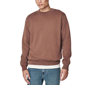 Sweat-shirts personnalisés de haute qualité à col rond, épaules tombantes, ourlets côtelés, sweat-shirts décontractés en coton pour hommes - Product Image 4
