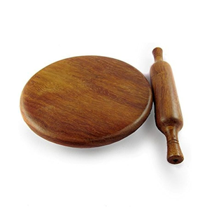 Superior Quality Wood <b>Rolling</b> Pine and Chakla Belan Round Shape Customized Size Pastry Board Kitchen Daily Use Items - Product Image 2