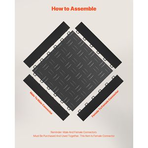 Kit di Bordi Modulari per Pavimenti da Garage Femminile, 15 Pezzi, Robusto, Antiscivolo, Facile da Montare, Accessori per Pavimentazione - Product Image 5