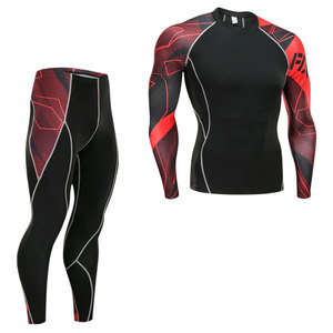 Ensemble de compression haute performance pour hommes, t-shirt et pantalon de sport légers, tenue de fitness et d'entraînement - Product Image 5