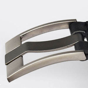 Ceinture en cuir véritable KIVOTECH personnalisable, cuir de vache noir, boucle rectangulaire en acier, style formel, ceinture pour homme durable - Product Image 2