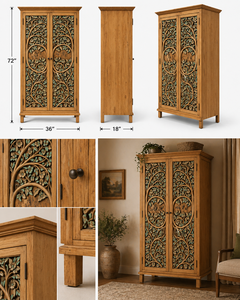 Excellent Quality Wooden <b>Storage</b> Cabinet With Durable Solid Wood Build And Multi Purpose <b>Storage</b> Space Available For Sale - Product Image 6